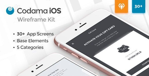 Codama iOS Wireframe UI Kit   Design Uikit