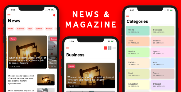 IonNews - News & Magazine App Mobile Template UI (Ionic5 & Capacitor) Ionic Multipurpose Mobile App template