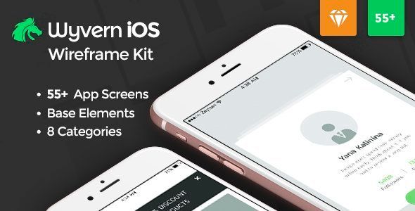 Wyvern iOS Wireframe UI Kit   Design Uikit
