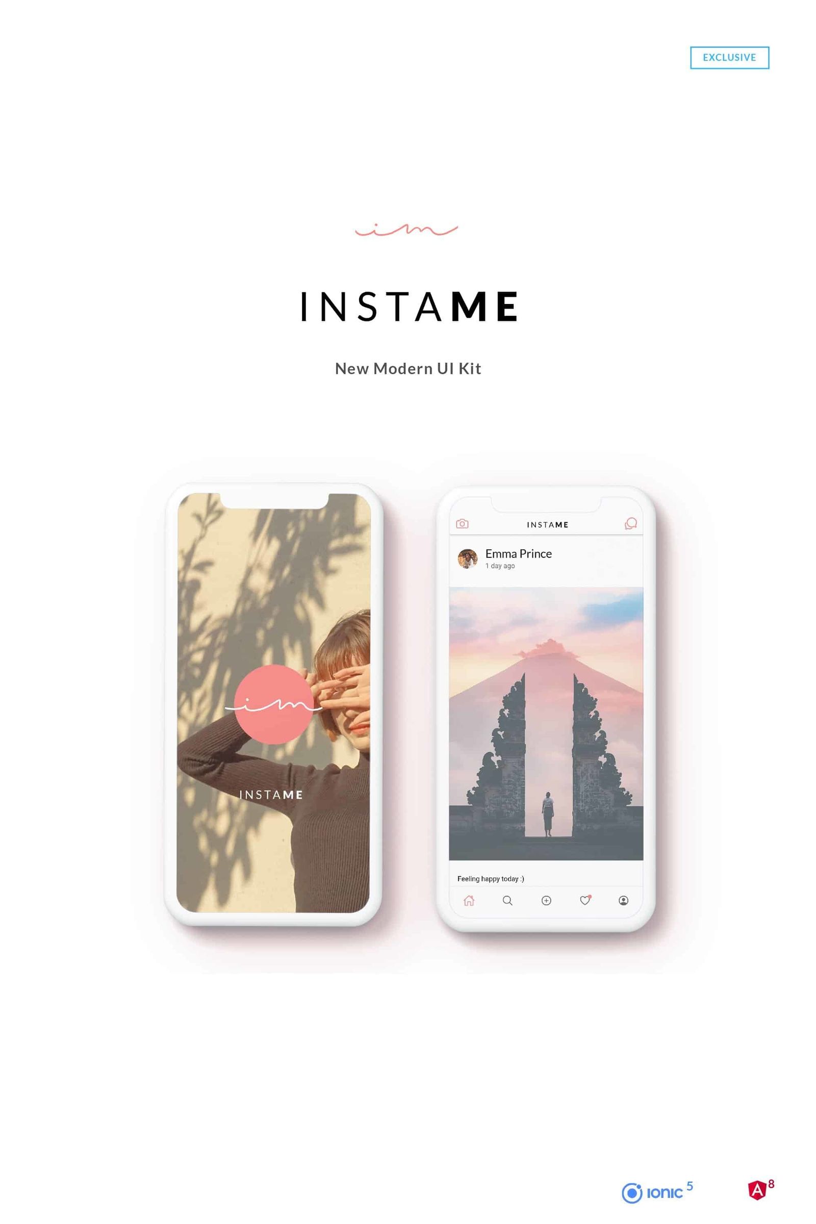InstaMe - iOS & Android Social Platform Theme - 2