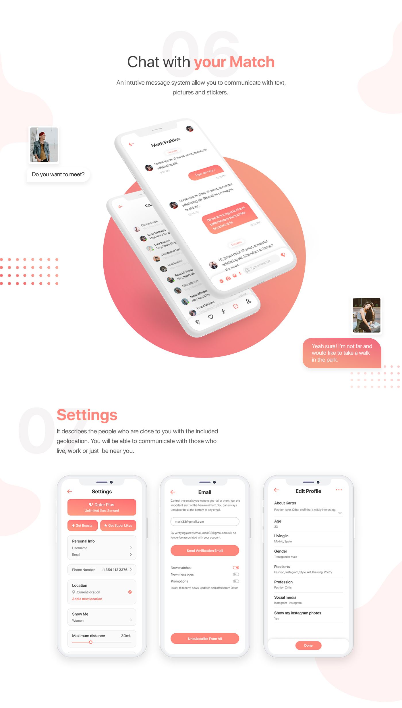 Dater - Adobe XD Dating UI Kit For Mobile App - 4