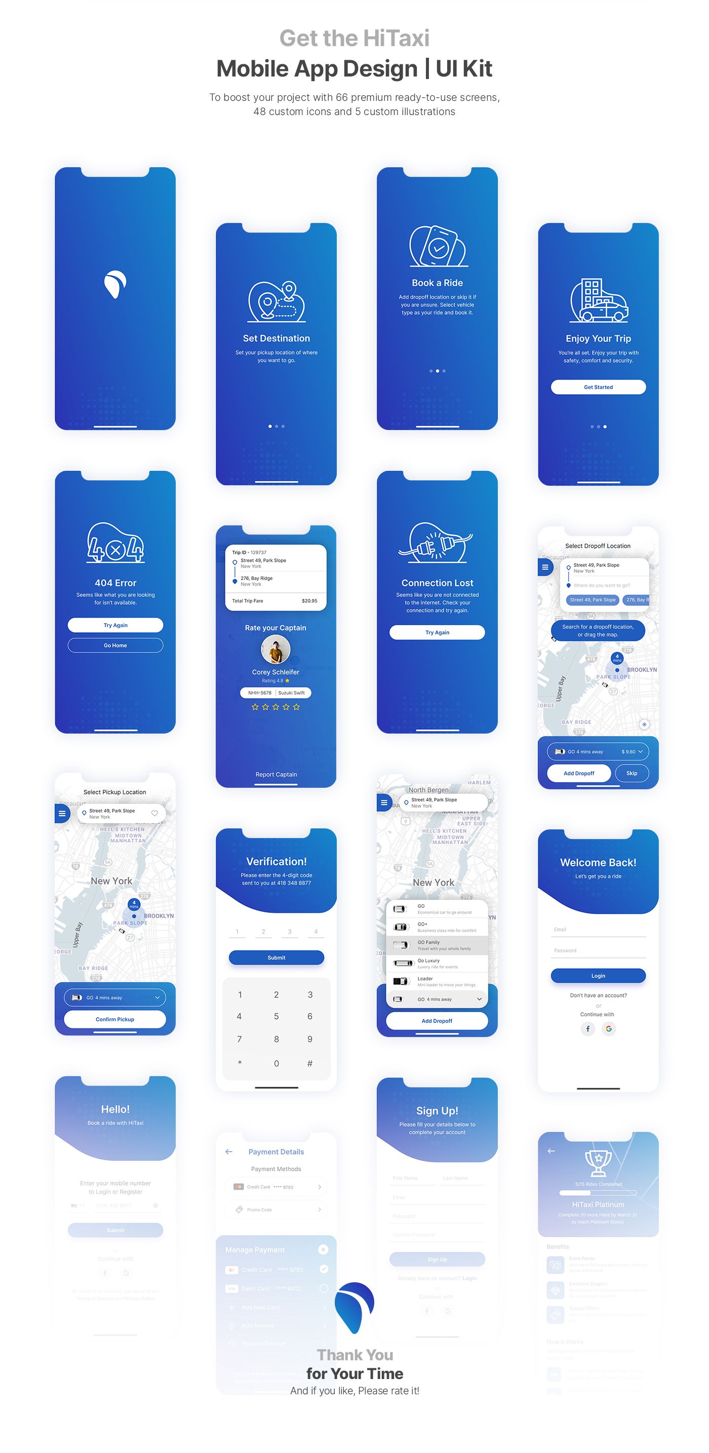 HiTaxi - Figma UI Kit for Mobile App - 5