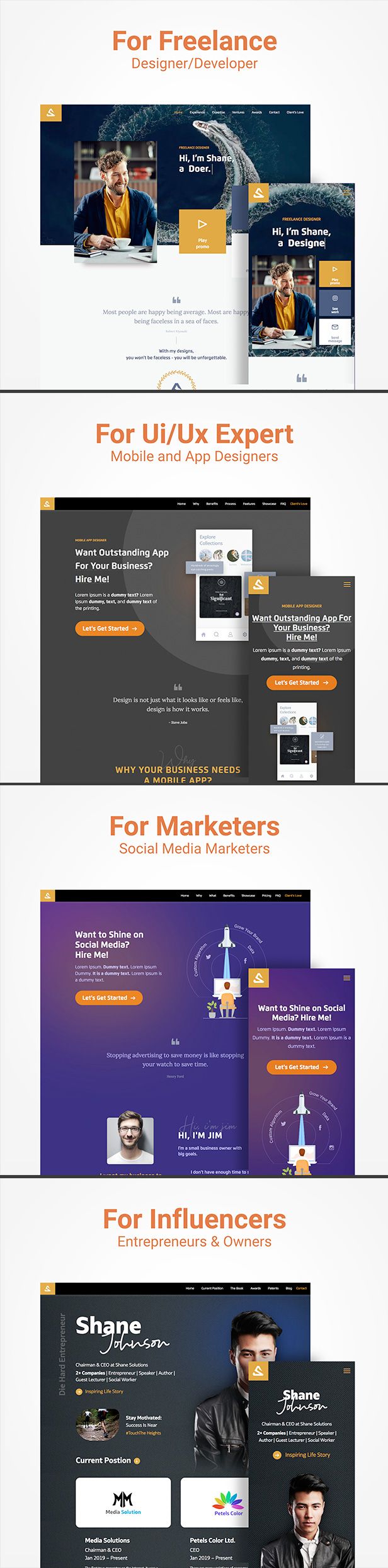 The Character - One Pager Templates for Professionals in HTML 5 - 1