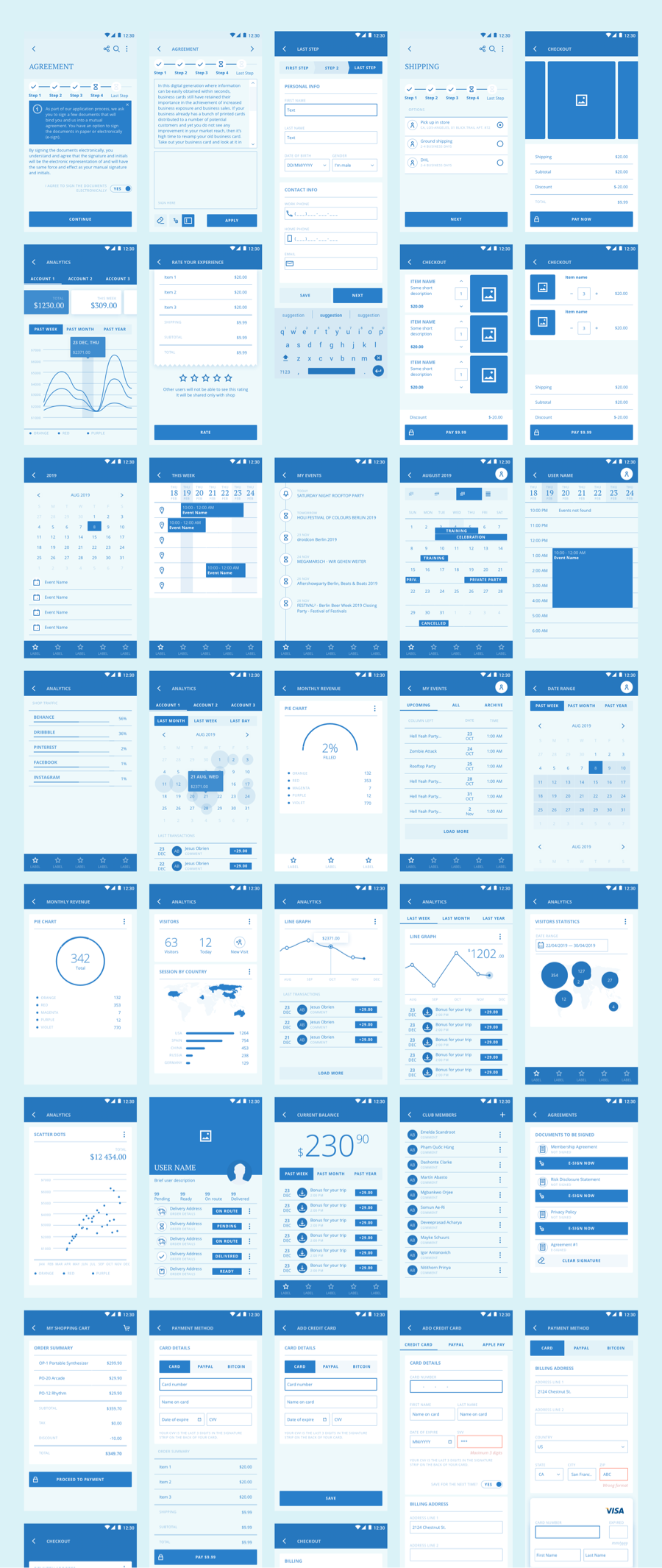 Tapky 1 | Wireframe UI Kit - 140 Sketch Templates for Your Next Android App - 7