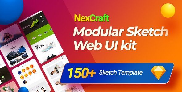 NexCraft | Modular Sketch Template and Web UI Kit  Multipurpose Design Uikit