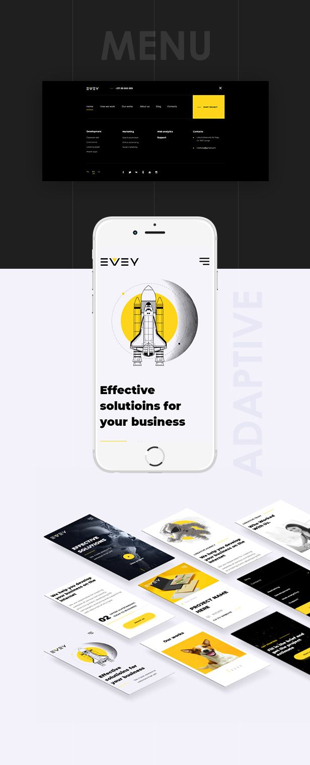 Evey — Portfolio Creative Agency  PSD Template - 6