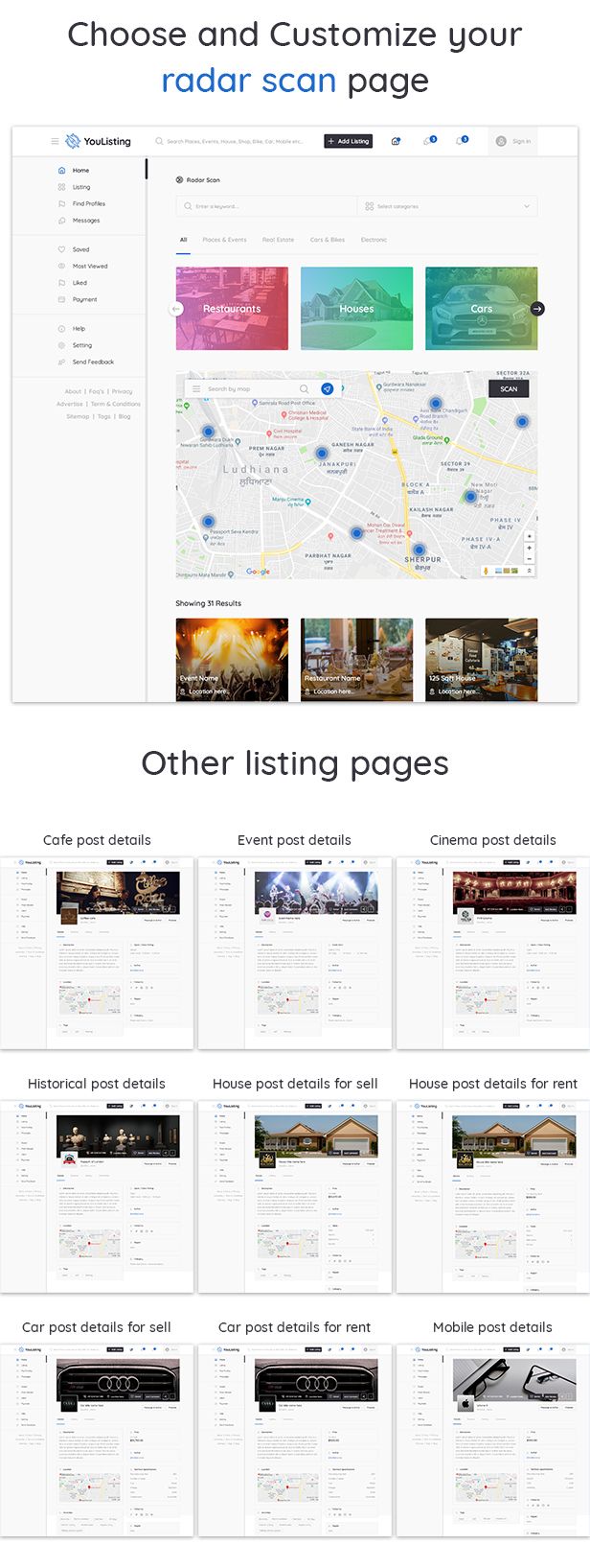 YouListing - Classified Listing and Directory Social Networking PSD Template - 5