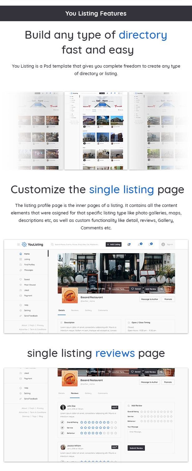 YouListing - Classified Listing and Directory Social Networking PSD Template - 3