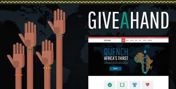 GiveAHand - Charity Responsive WP Theme