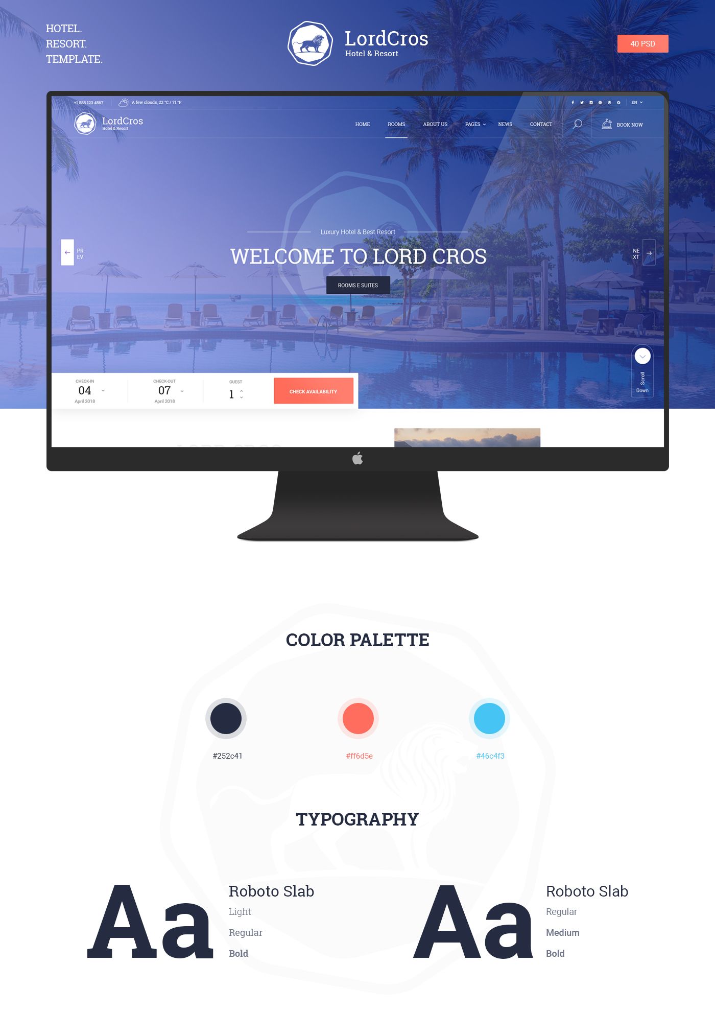 LordCros - Hotel, Resort & Spa PSD Template - 1
