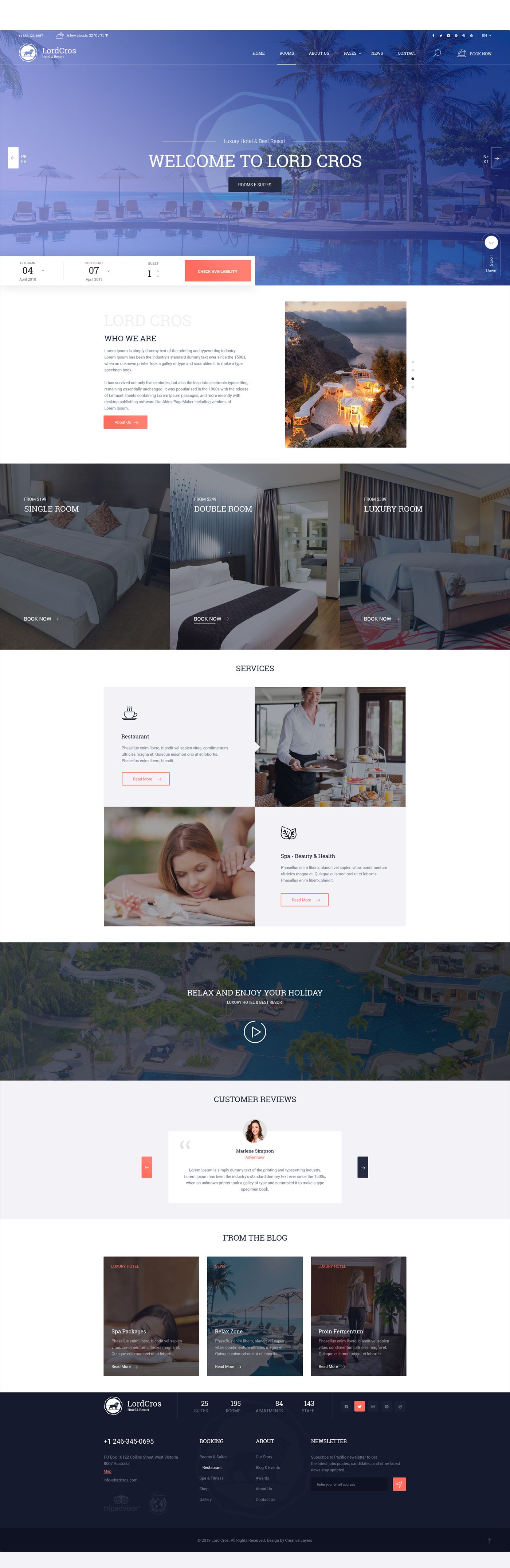 LordCros - Hotel, Resort & Spa PSD Template - 2