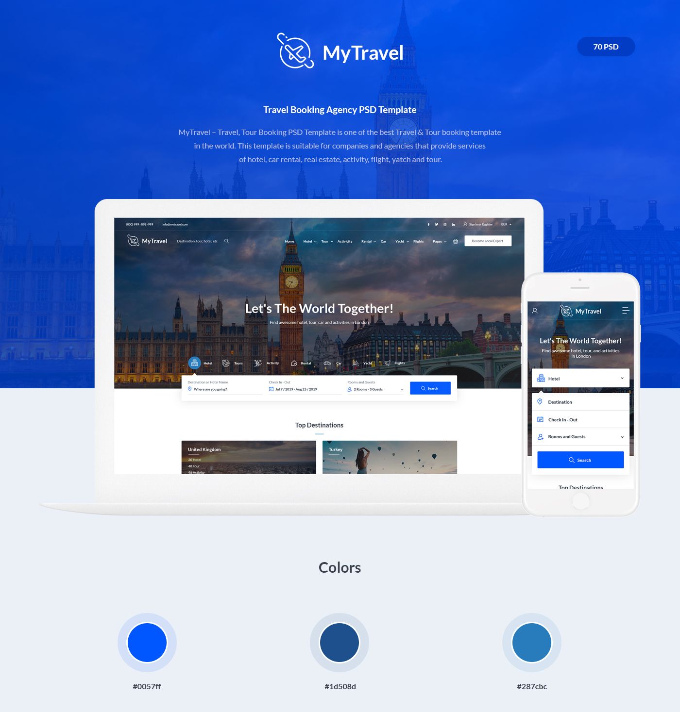 Travel Booking Agency PSD Template - 1