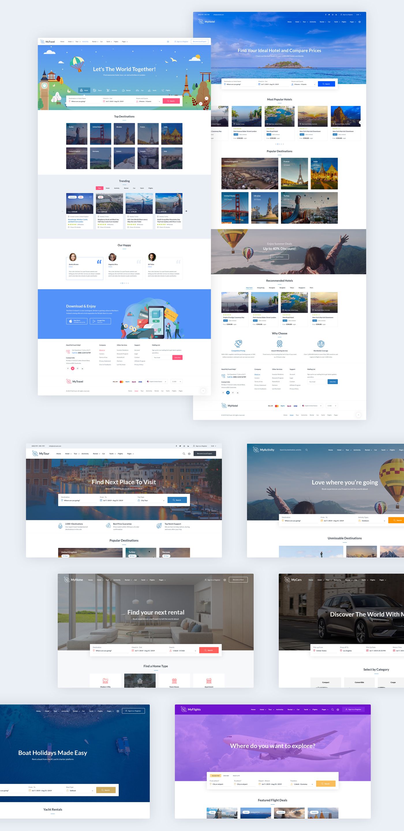 Travel Booking Agency PSD Template - 3