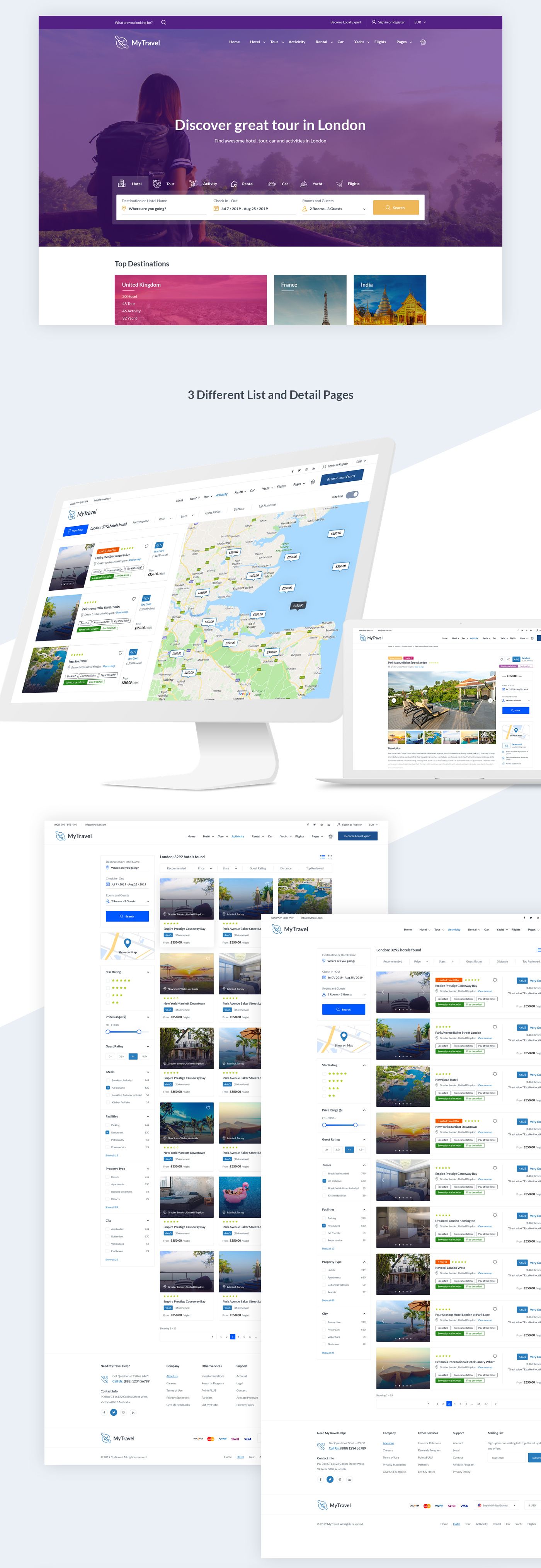 Travel Booking Agency PSD Template - 4