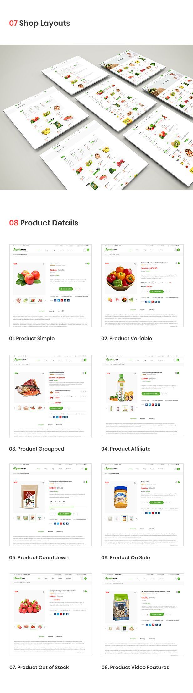 OrganicMart - Organic & Food PSD Template - 4
