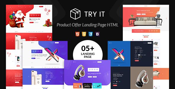 Tryit - Product Offer Landing Page PSD Template - 6