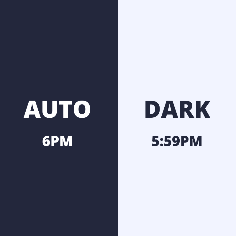 Auto dark mode