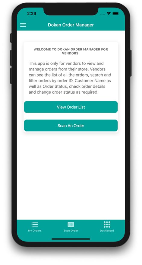 Order Manager Apps for Vendors for Dokan Multivendor E-Commerce Website Using Ionic 5 Angular - 1