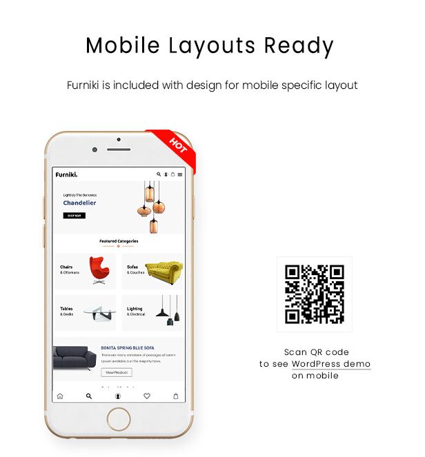 Mobile Layout of Furniki - Furniture Store & Interior Design WordPress Theme (Mobile Layout Ready)