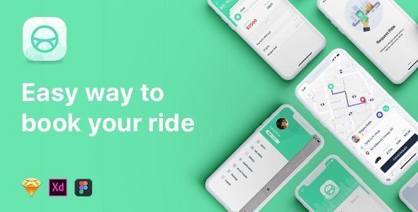 ABER - Taxi UI Kit for Mobile App  Taxi Design Uikit