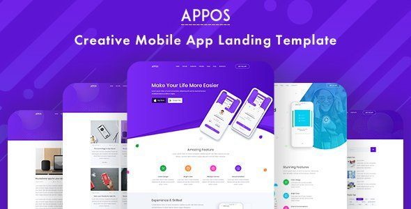 APPOS - Creative App PSD Landing Template   Design App template