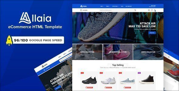 Allaia - eCommerce HTML Template  Ecommerce Design 