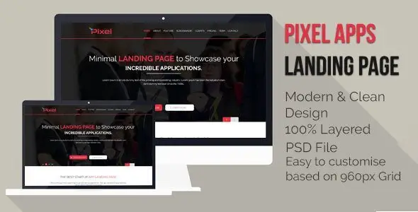 App Landing Page PSD   Design 
