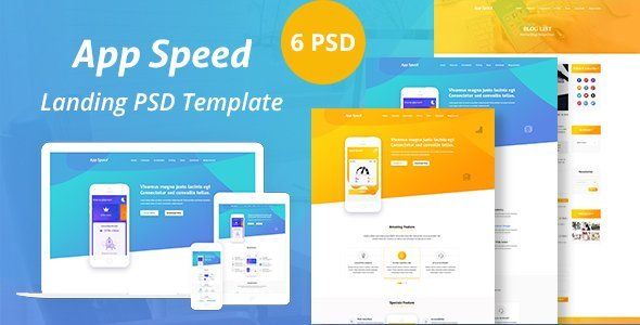 App Speed PSD Templated   Design App template