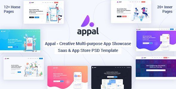 Appal - Multi-purpose App Showcase, Saas and App store PSD Template  Ecommerce Design 