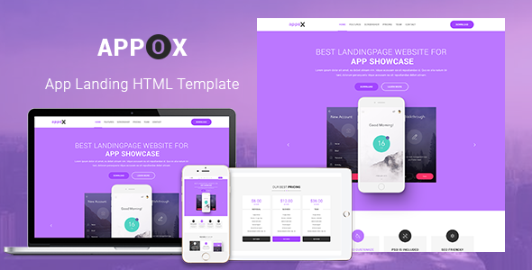Appox - App Landing HTML Template   Design 