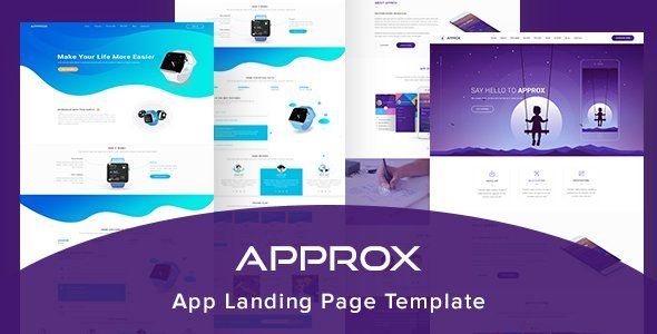 Approx App Landing Page Template   Design App template