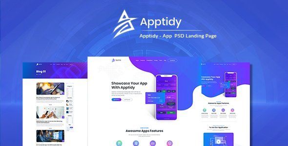 Apptidy - App Landing Page  Ecommerce Design App template