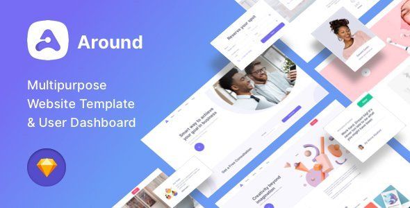 Around - Multipurpose Website Template & User Dashboard  Ecommerce Design Uikit
