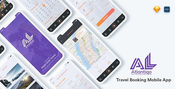 Atlantigo -Travel & Flight Booking Mobile App  Ecommerce Design Ukit