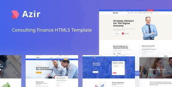 Azir | Consulting Finance HTML5 Template  Finance &amp; Banking Design Uikit