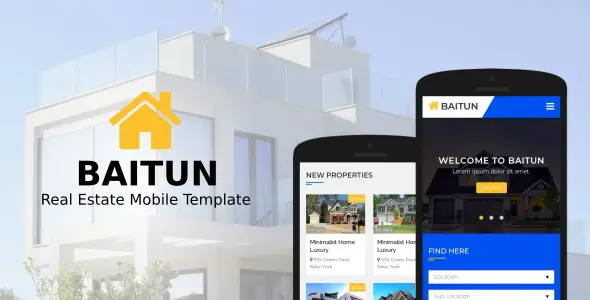 Baitun - Real Estate Mobile Template  Ecommerce Design Uikit