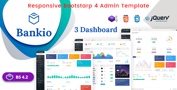 Bankio - Bootstrap 4 Admin Dashboard & WebApp Templates  Finance &amp; Banking Design Dashboard