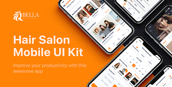 Bella - Hair Salon UI Kit for Sketch  Ecommerce Design Uikit