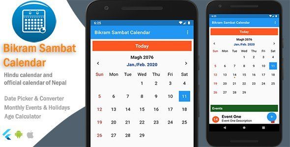 Bikram Sambat Calendar - Flutter Flutter  Mobile App template