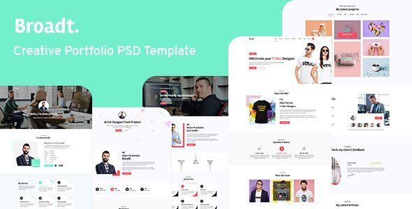 Broadt - Portfolio PSD Template   Design 