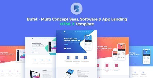 Bufet - Multi-Concept App, Saas and Software Landing Page  Ecommerce Design App template
