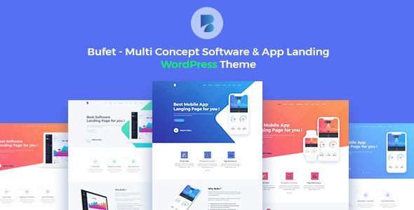 Bufet - Multi Concept Software & App Landing WordPress Theme + RTL   Design App template