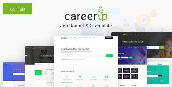 CareerUp - The Most Popular Job Board PSD Template   Design Uikit