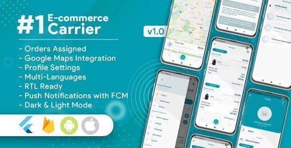 Carrier For E-Commerce Flutter App Flutter Ecommerce Mobile App template