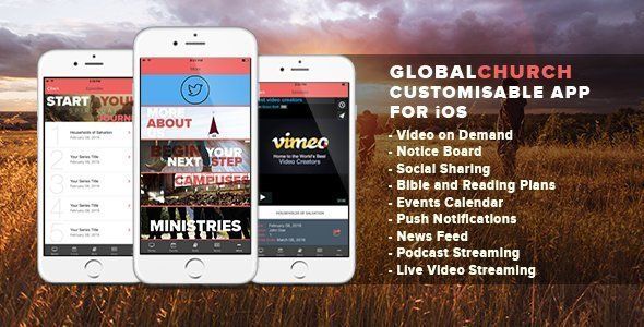 Church App - Full iOS App Ionic Events &amp; Charity Mobile App template
