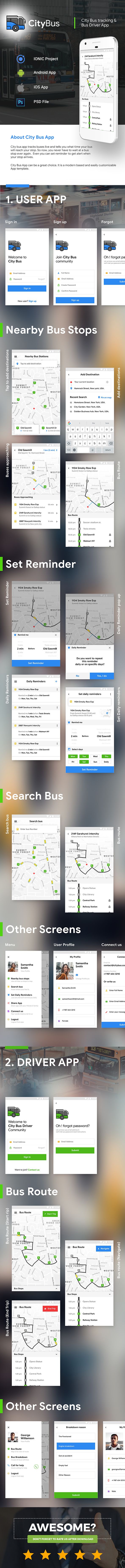 City Bus Tracking App with Driver App (Android App Template & iOS App Template) (HTML+CSS | IONIC 5) - 2