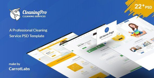 CleanPro - Cleaning Service PSD Template   Design 