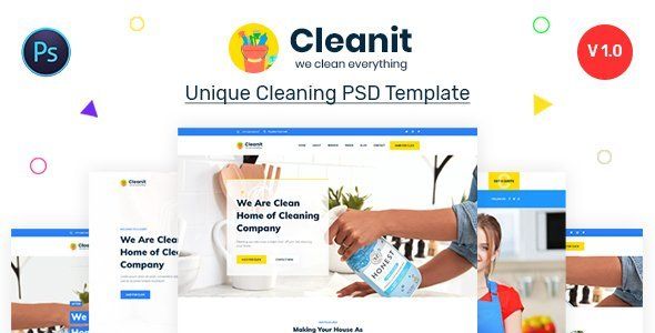 Cleanit - Cleaning PSD Template   Design 
