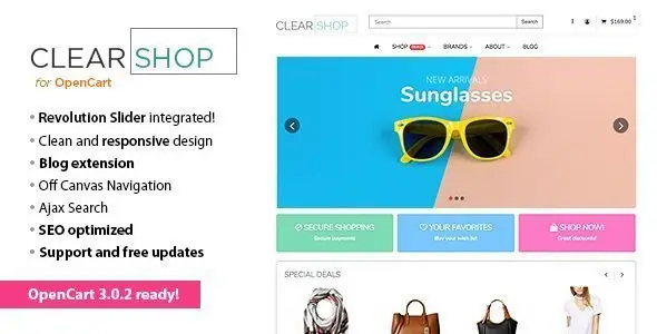 Clearshop - Responsive OpenCart theme  Ecommerce Design 