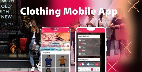 Clothing - Complete Ionic app for e-commerce shop Ionic Ecommerce Mobile App template